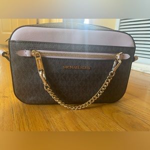 Michael Kors Monogram and Pink crossbody